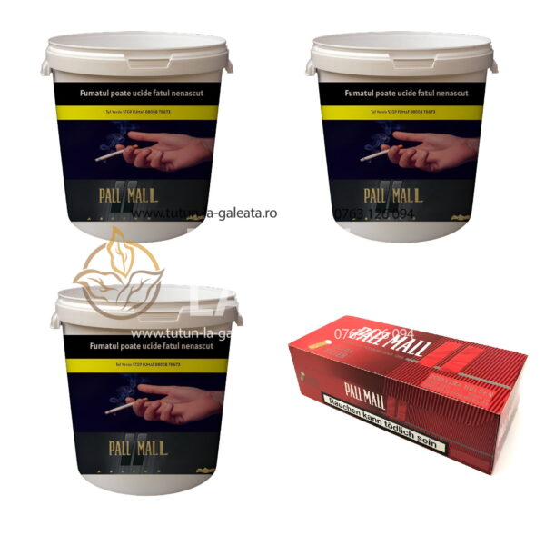 3 x Tutun Pall Mall Galeata 1kg + Tuburi Pall Mall 200 bucati